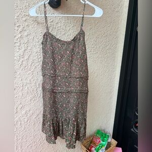 Aeropostale Olive Floral Dress